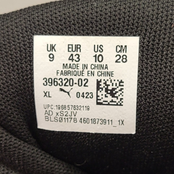 Puma Caven Mid Calf Sneakers in Black and White size 10 - Picture 7 of 7